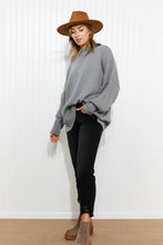 Comfort Awaits Slouchy Side Slit Sweater