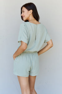 Easy Going Romper in Cool Matcha
