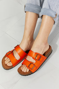 Feeling Alive Slide Sandals in Orange