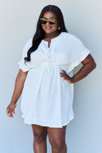 Out Of Time Ruffle Hem Dress in White