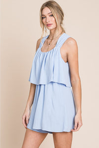 See You There Ruffled Racerback Romper