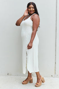 Look At Me Maxi Dress with Slit in Ivory