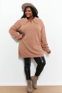 Stay Cozy Collared Sweater Dress