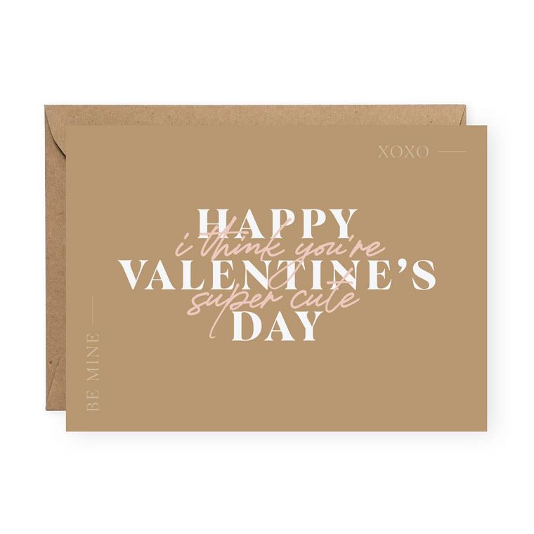 Happy Valentine's Day - I Think You're Super Cute Card